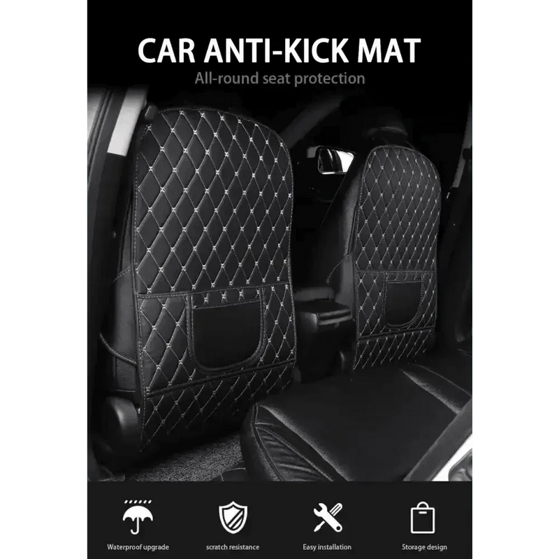 Black Car Seat Protector Pad with Red Stitching Car seat cover by DSERS