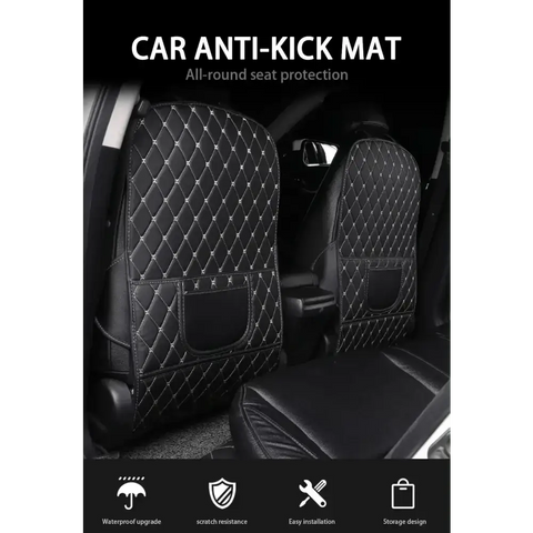 Black Car Seat Protector Pad with Red Stitching - GiFiFY