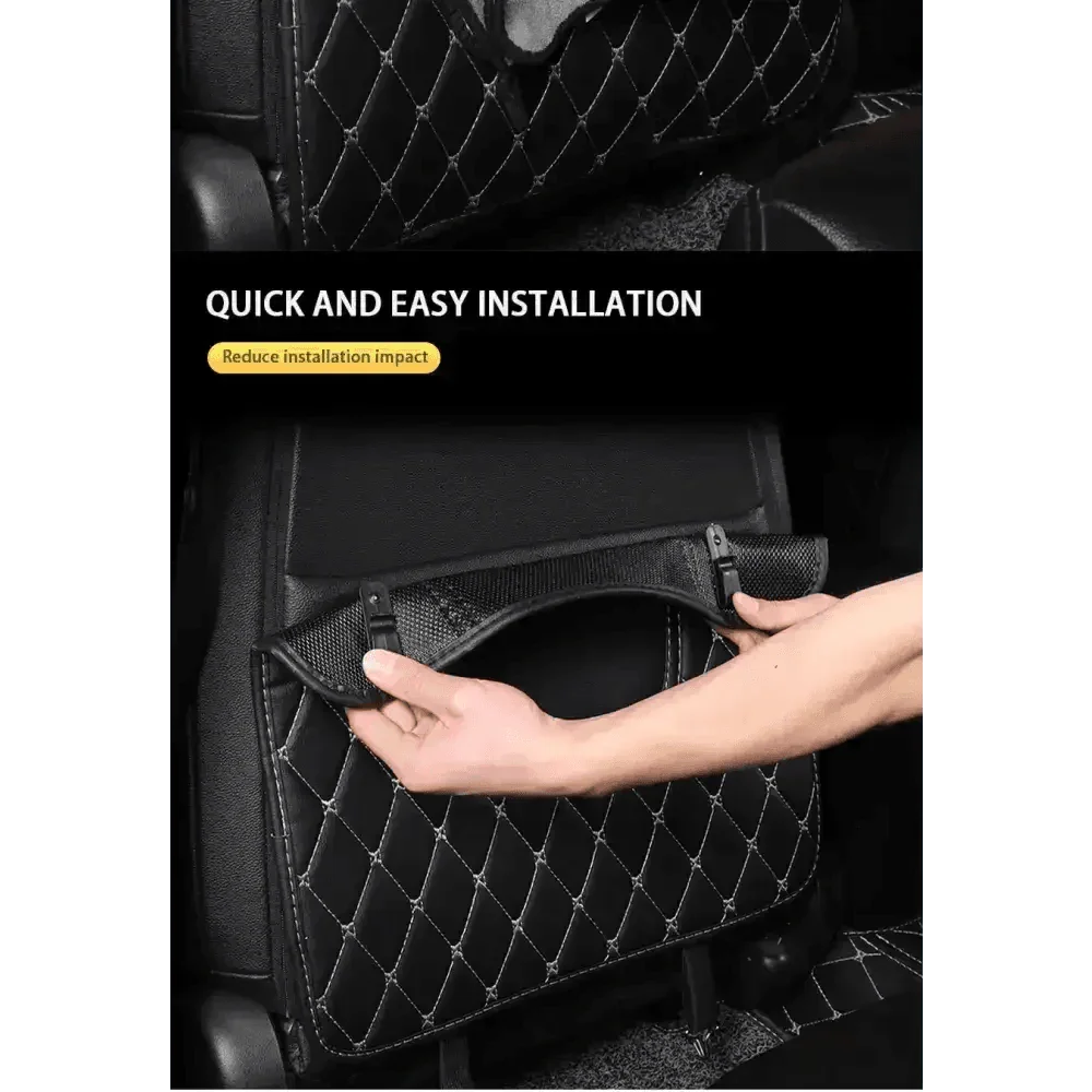 Black Car Seat Protector Pad with Red Stitching - GiFTiFY