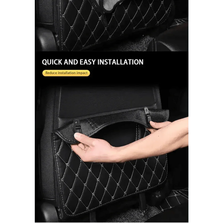 Black Car Seat Protector Pad with Red Stitching - GiFTiFY