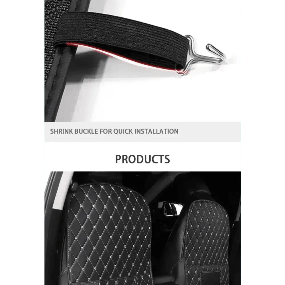 Black Car Seat Protector Pad with Red Stitching - GiFTiFY