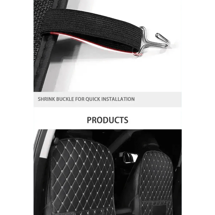 Black Car Seat Protector Pad with Red Stitching - GiFTiFY
