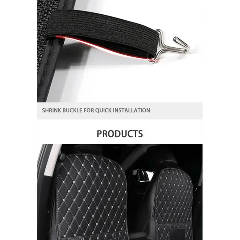 Black Car Seat Protector Pad with Red Stitching - GiFiFY