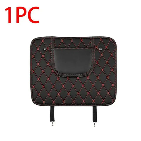 Black Car Seat Protector Pad with Red Stitching - GiFiFY
