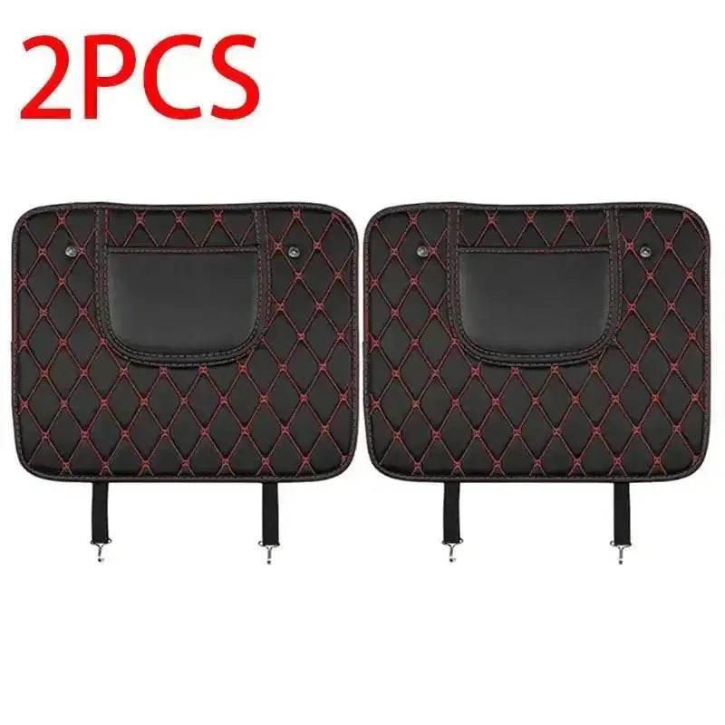 Black Car Seat Protector Pad with Red Stitching Car seat cover by DSERS