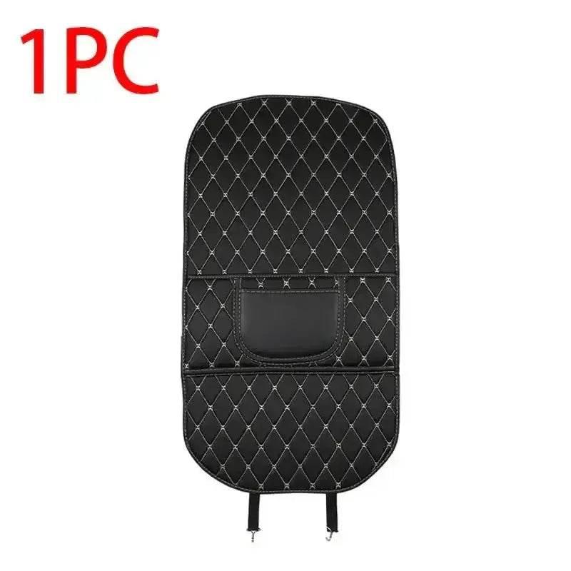 Black Car Seat Protector Pad with Red Stitching - GiFTiFY