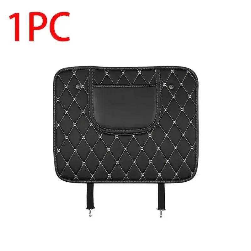 Black Car Seat Protector Pad with Red Stitching Car seat cover by DSERS