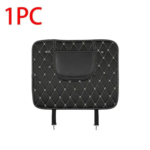 Black Car Seat Protector Pad with Red Stitching - GiFiFY