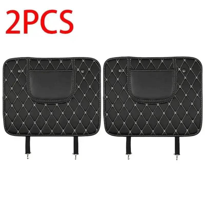 Black Car Seat Protector Pad with Red Stitching Car seat cover by DSERS