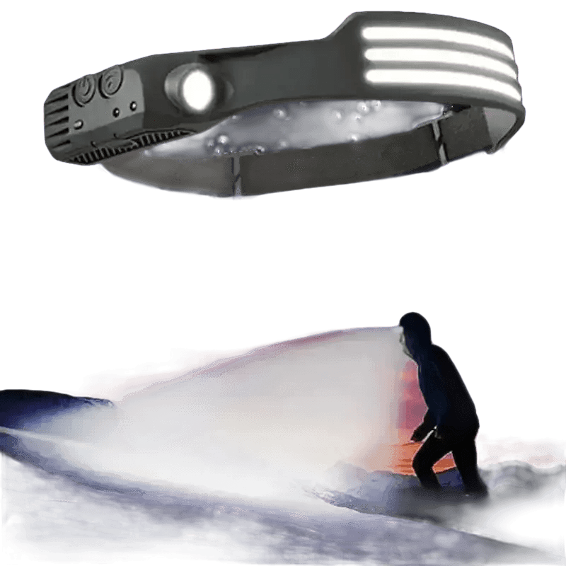 Black Induction Headlamp Cob Led Sensor W689-2 - GiFTiFY