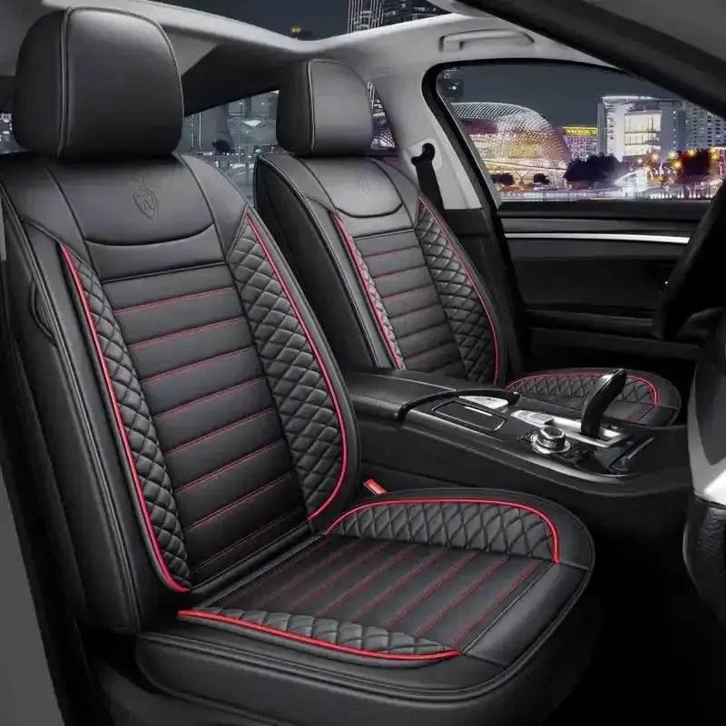 Black Leather Car Seat Covers Seametal Car Seat - GiFTiFY