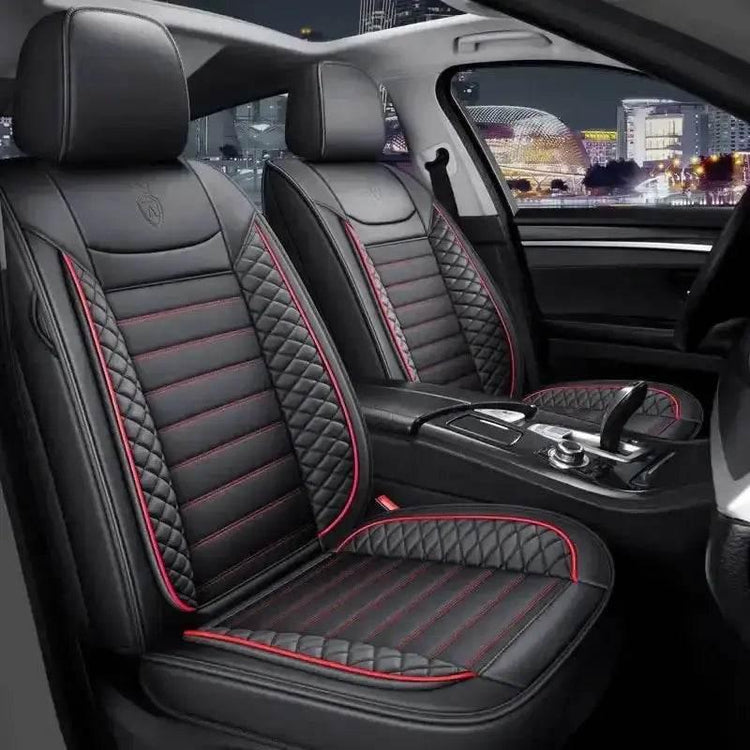 Black Leather Car Seat Covers Seametal Car Seat - GiFTiFY