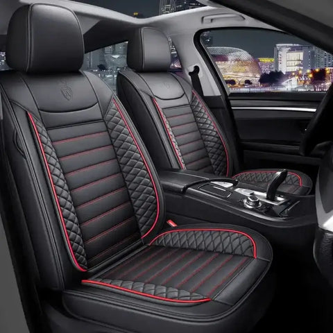 Black Leather Car Seat Covers Seametal Car Seat - GiFiFY