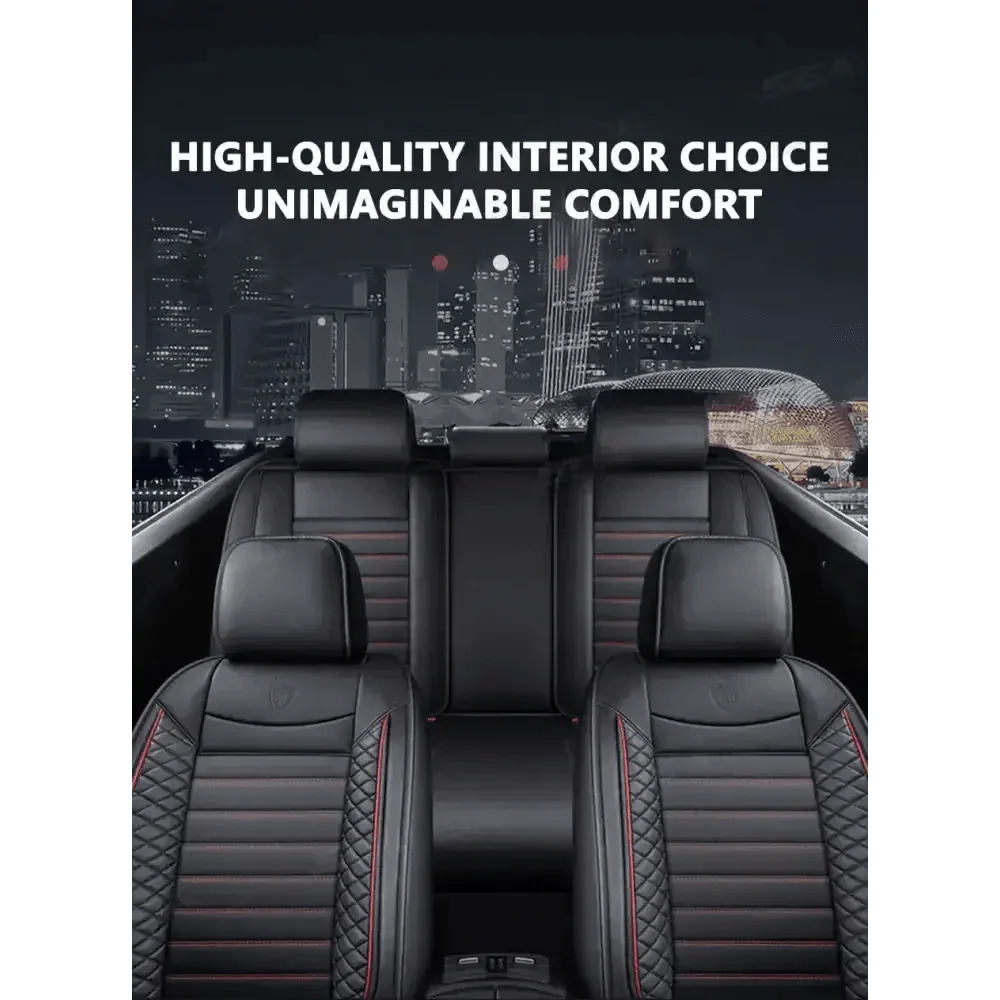 Black Leather Car Seat Covers Seametal Car Seat - GiFTiFY
