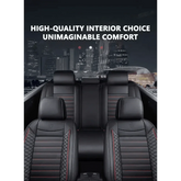 Black Leather Car Seat Covers Seametal Car Seat - GiFTiFY