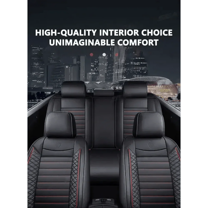 Black Leather Car Seat Covers Seametal Car Seat - GiFTiFY
