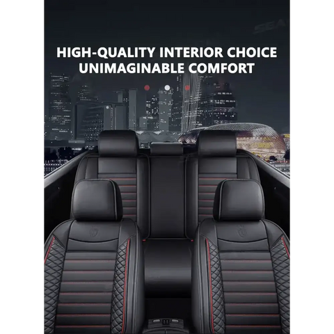 Black Leather Car Seat Covers Seametal Car Seat - GiFiFY
