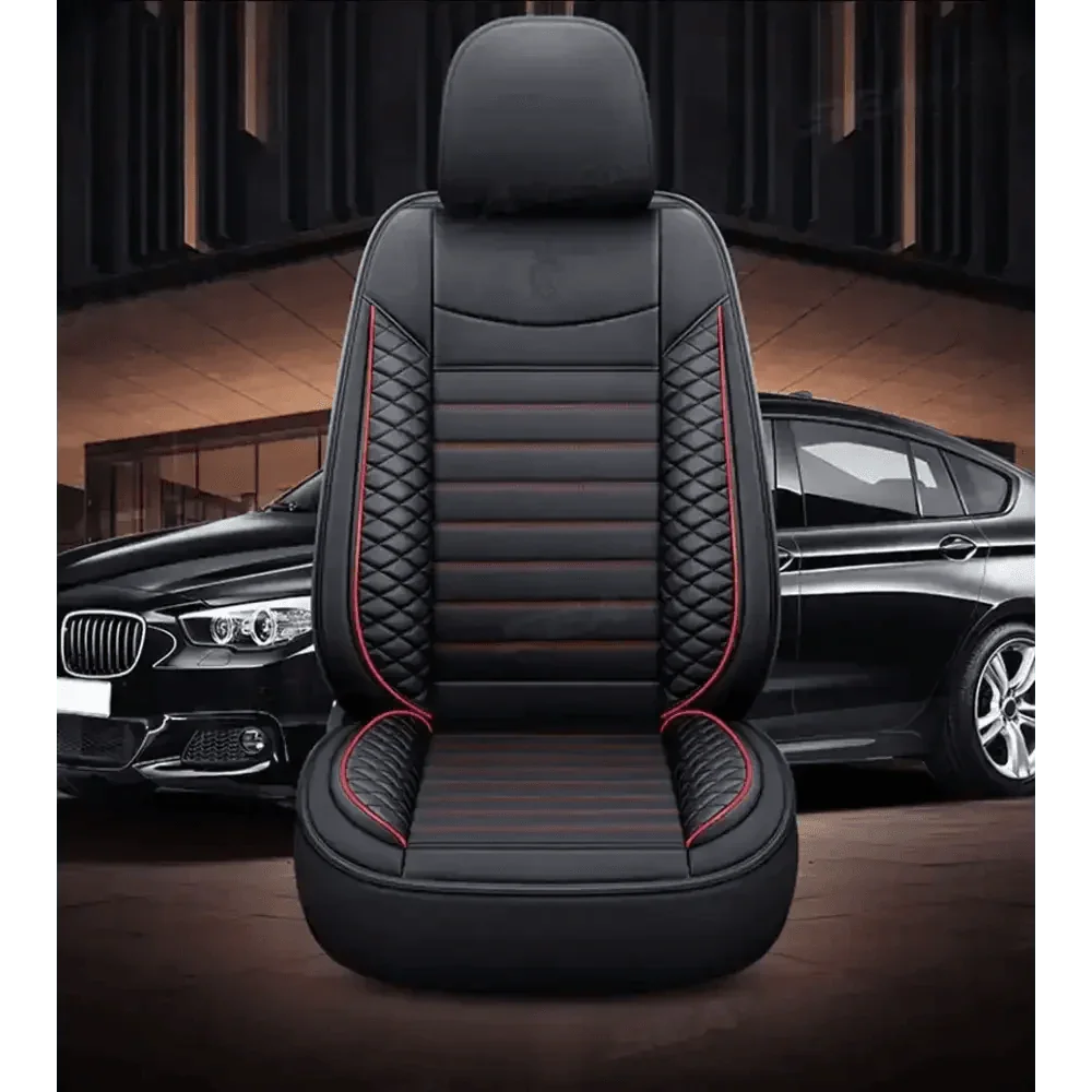 Black Leather Car Seat Covers Seametal Car Seat - GiFTiFY