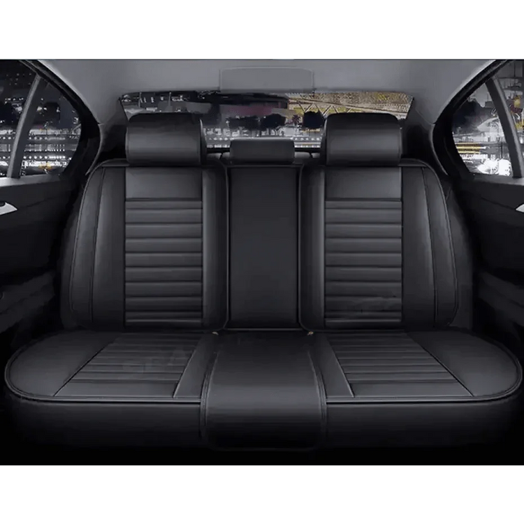 Black Leather Car Seat Covers Seametal Car Seat - GiFTiFY