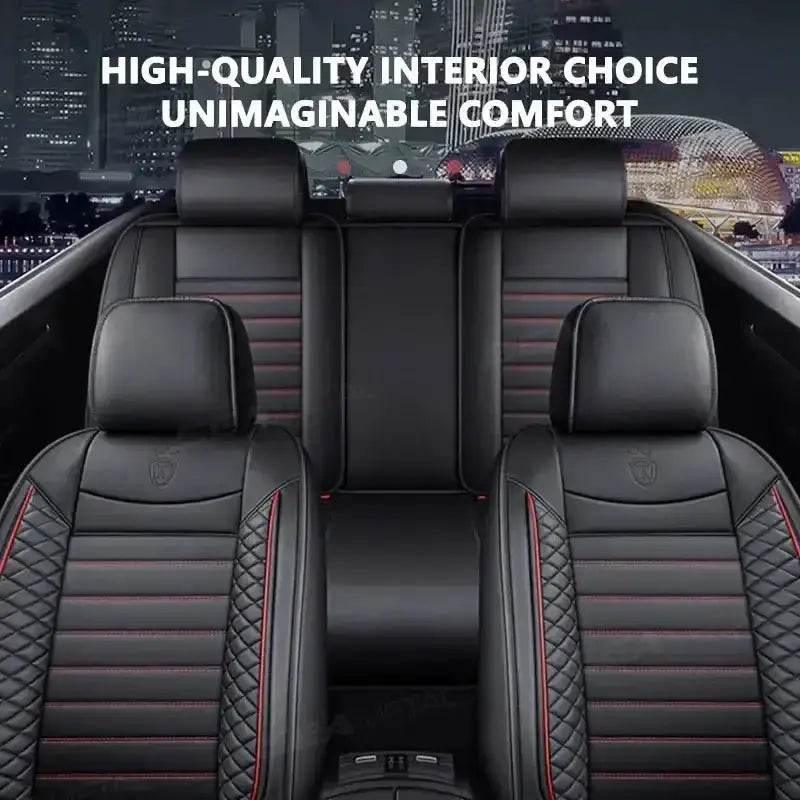 Black Leather Car Seat Covers Seametal Car Seat - GiFTiFY
