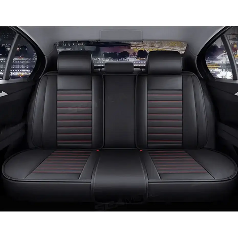Black Leather Car Seat Covers Seametal Car Seat - GiFiFY