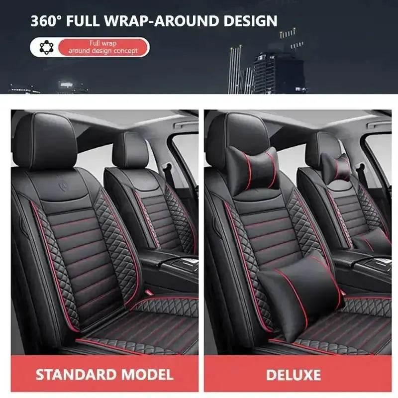 Black Leather Car Seat Covers Seametal Car Seat - GiFTiFY