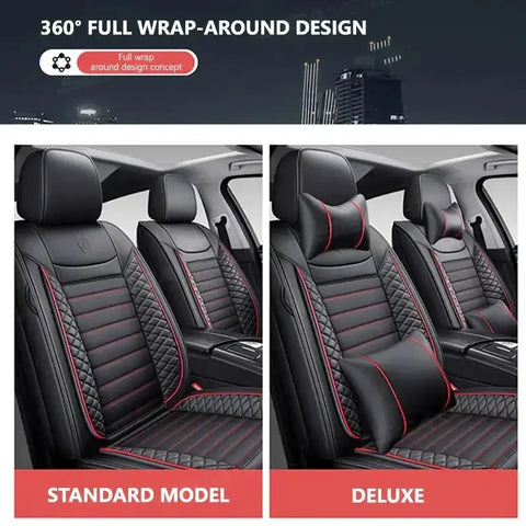 Black Leather Car Seat Covers Seametal Car Seat - GiFiFY