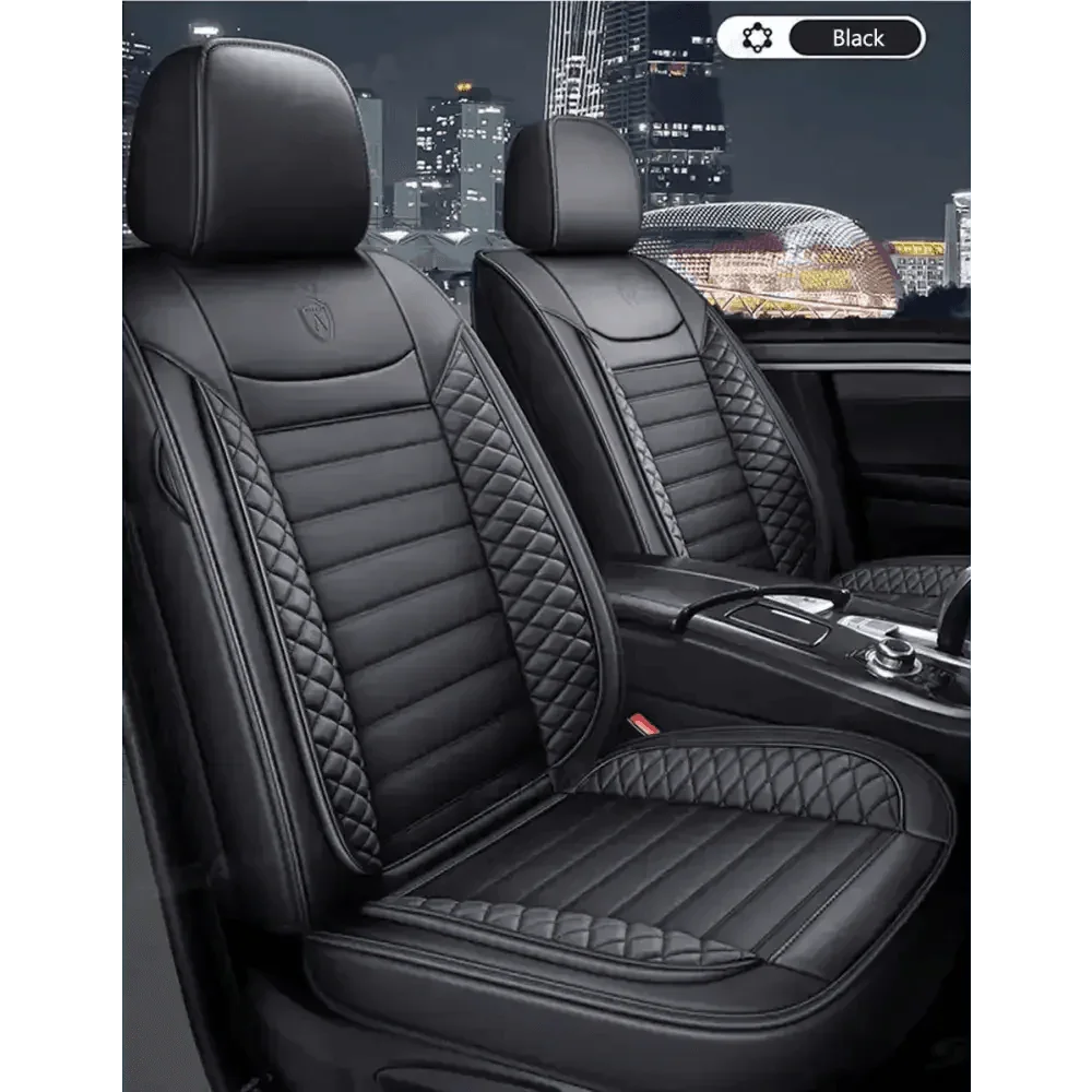 Black Leather Car Seat Covers Seametal Car Seat - GiFTiFY