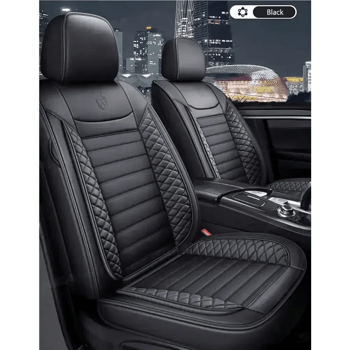 Black Leather Car Seat Covers Seametal Car Seat - GiFTiFY