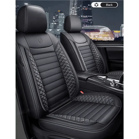 Black Leather Car Seat Covers Seametal Car Seat - GiFiFY