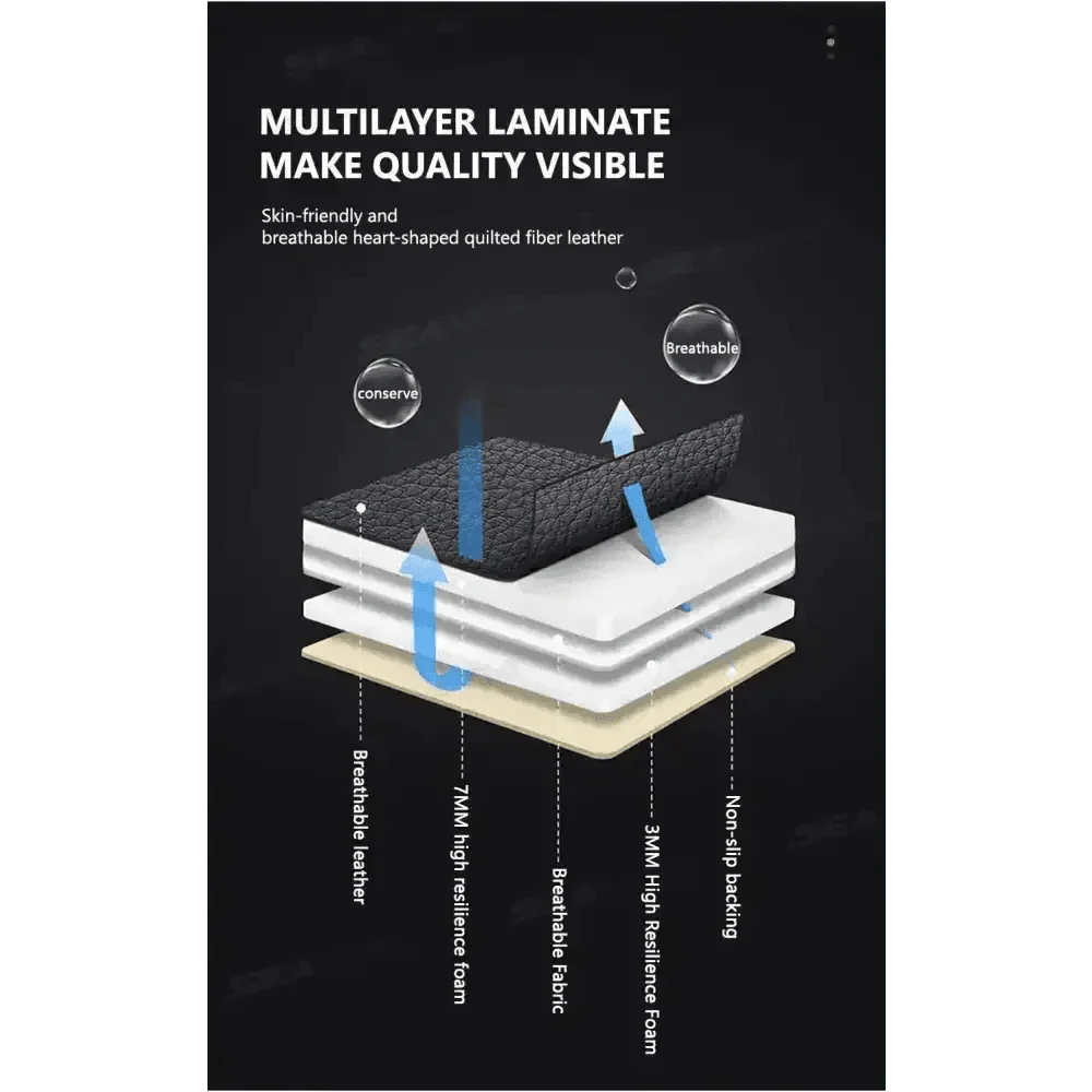 Black Leather Car Seat Covers Seametal Car Seat - GiFTiFY