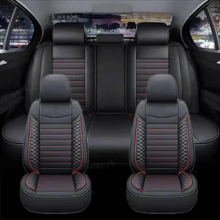 Black Leather Car Seat Covers Seametal Car Seat - GiFTiFY