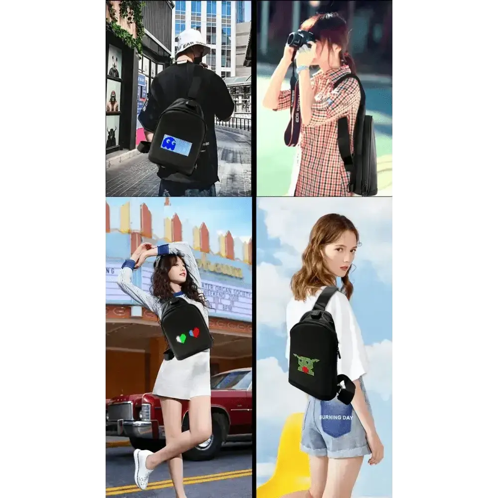 Black LED Pixel Backpacks and Smart Waist Bags - GiFiFY