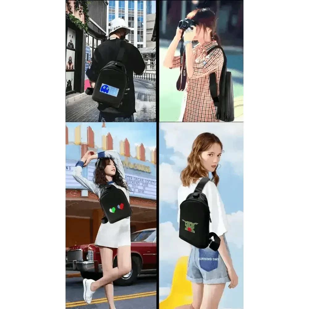 Black LED Pixel Backpacks and Smart Waist Bags - GiFTiFY