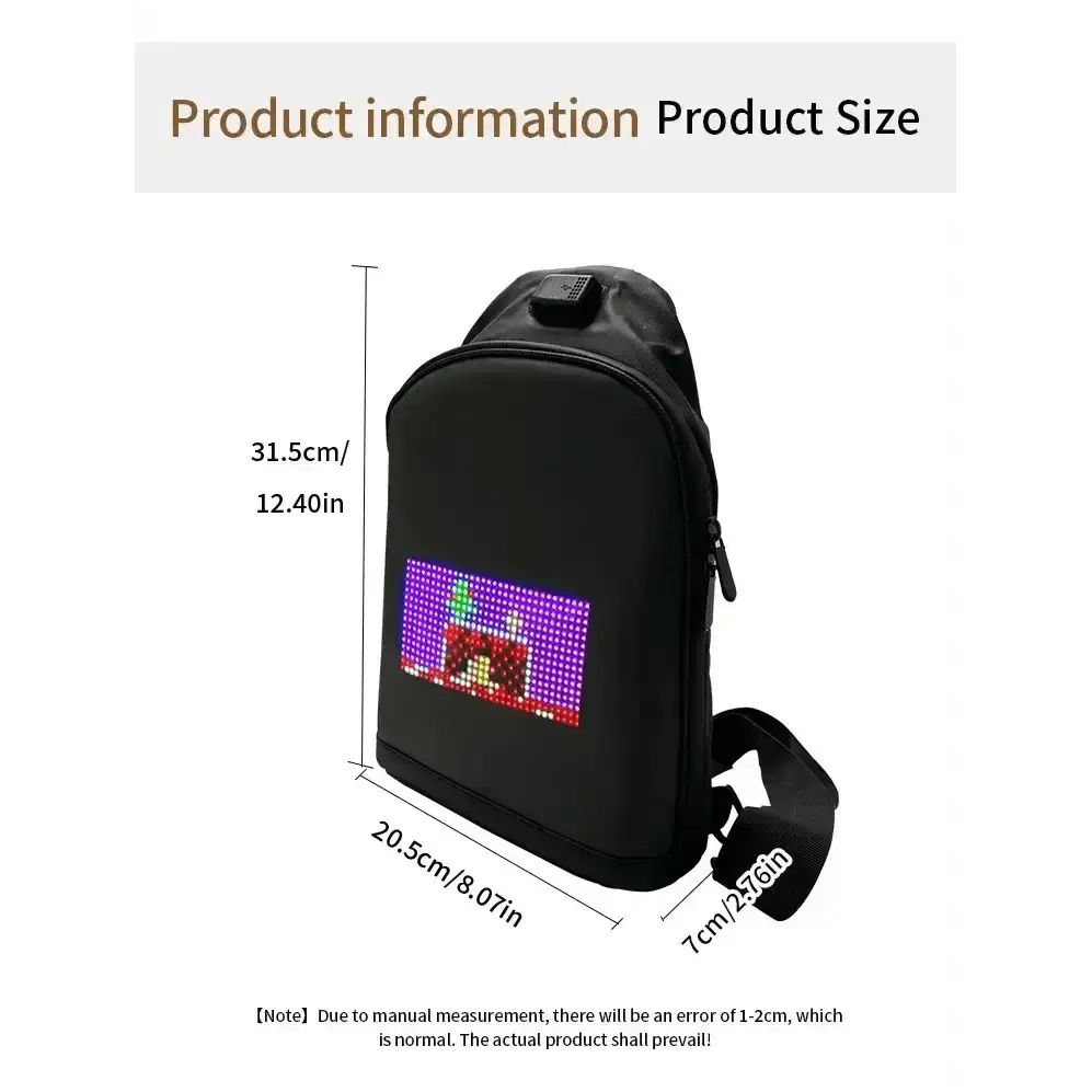 Black LED Pixel Backpacks and Smart Waist Bags - GiFiFY
