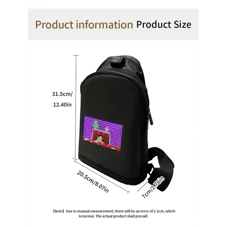 Black LED Pixel Backpacks and Smart Waist Bags - GiFTiFY