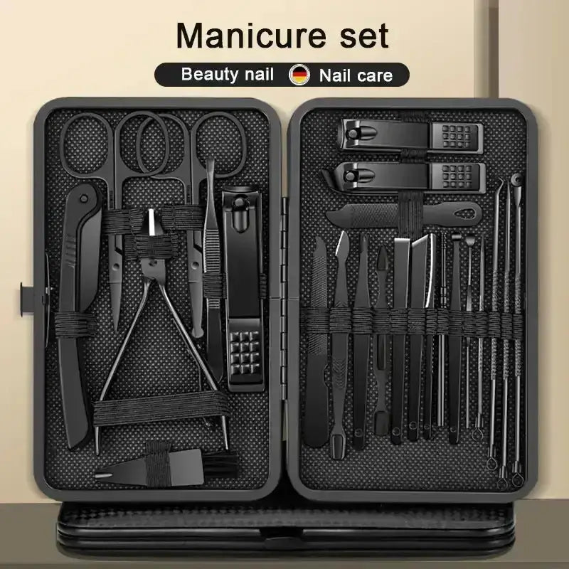 Black Manicure Nail Clipper Set Case - GiFiFY