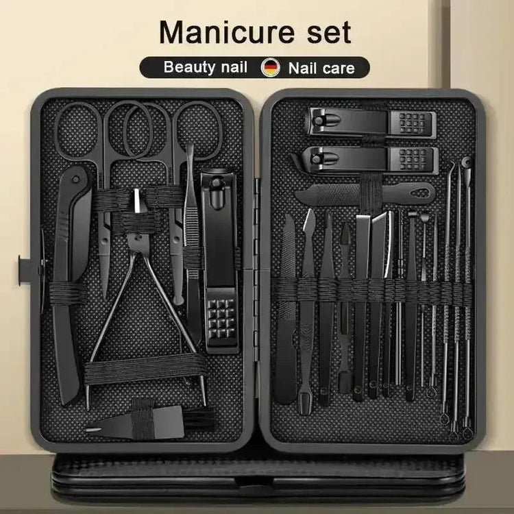 Black Manicure Nail Clipper Set Case - GiFTiFY