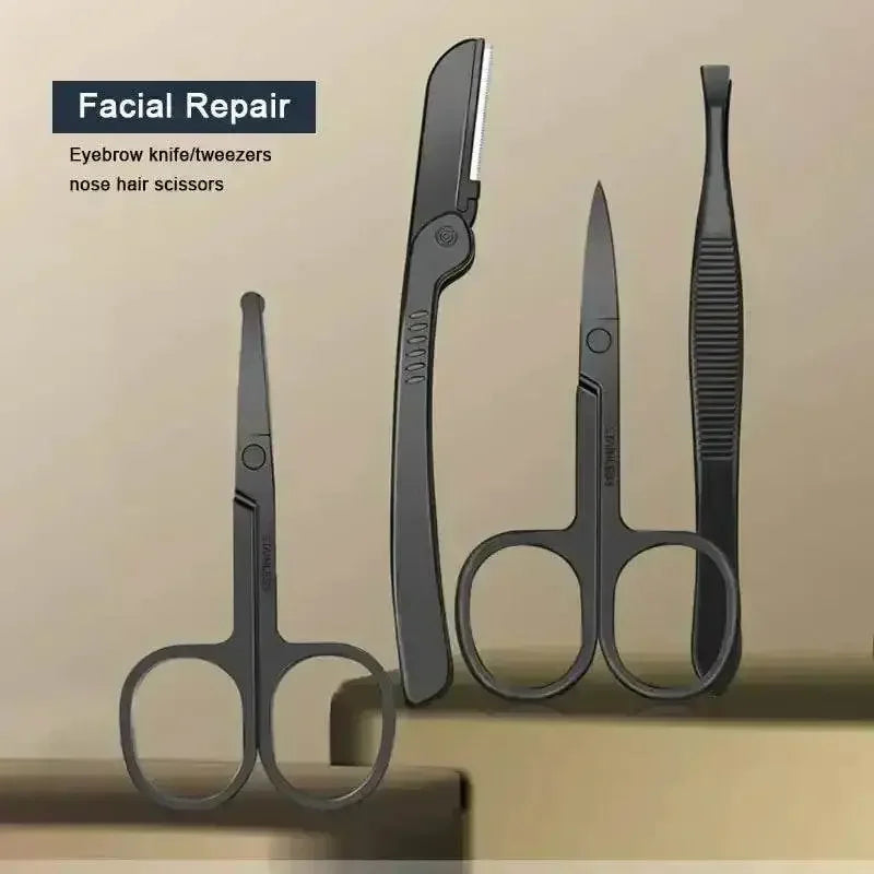 Black Manicure Nail Clipper Set Case - GiFTiFY