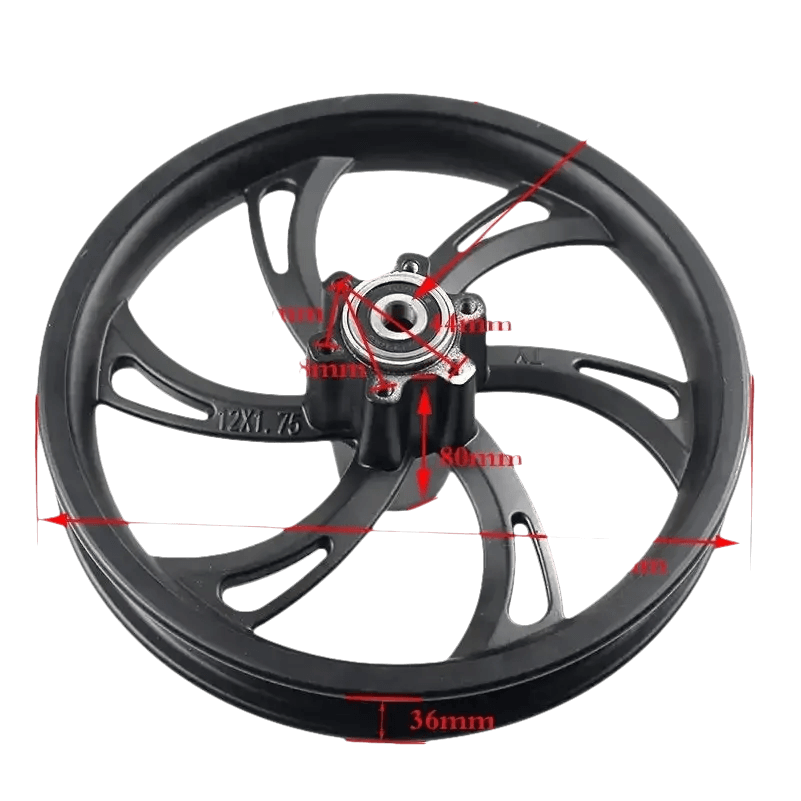 Black Motorcycle Wheel for Electric Scooters - GiFTiFY
