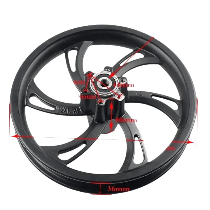 Black Motorcycle Wheel for Electric Scooters - GiFTiFY