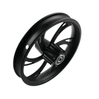 Roue de moto noire pour scooter électrique