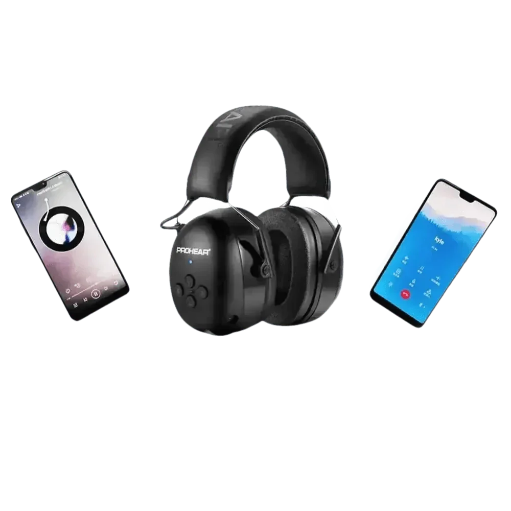 Black Noise Canceling Bluetooth Earmuffs Headphones by ZOHAN Official Store