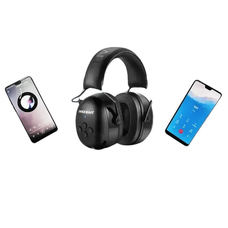 Black Noise Canceling Bluetooth Earmuffs Headphones by ZOHAN Official Store