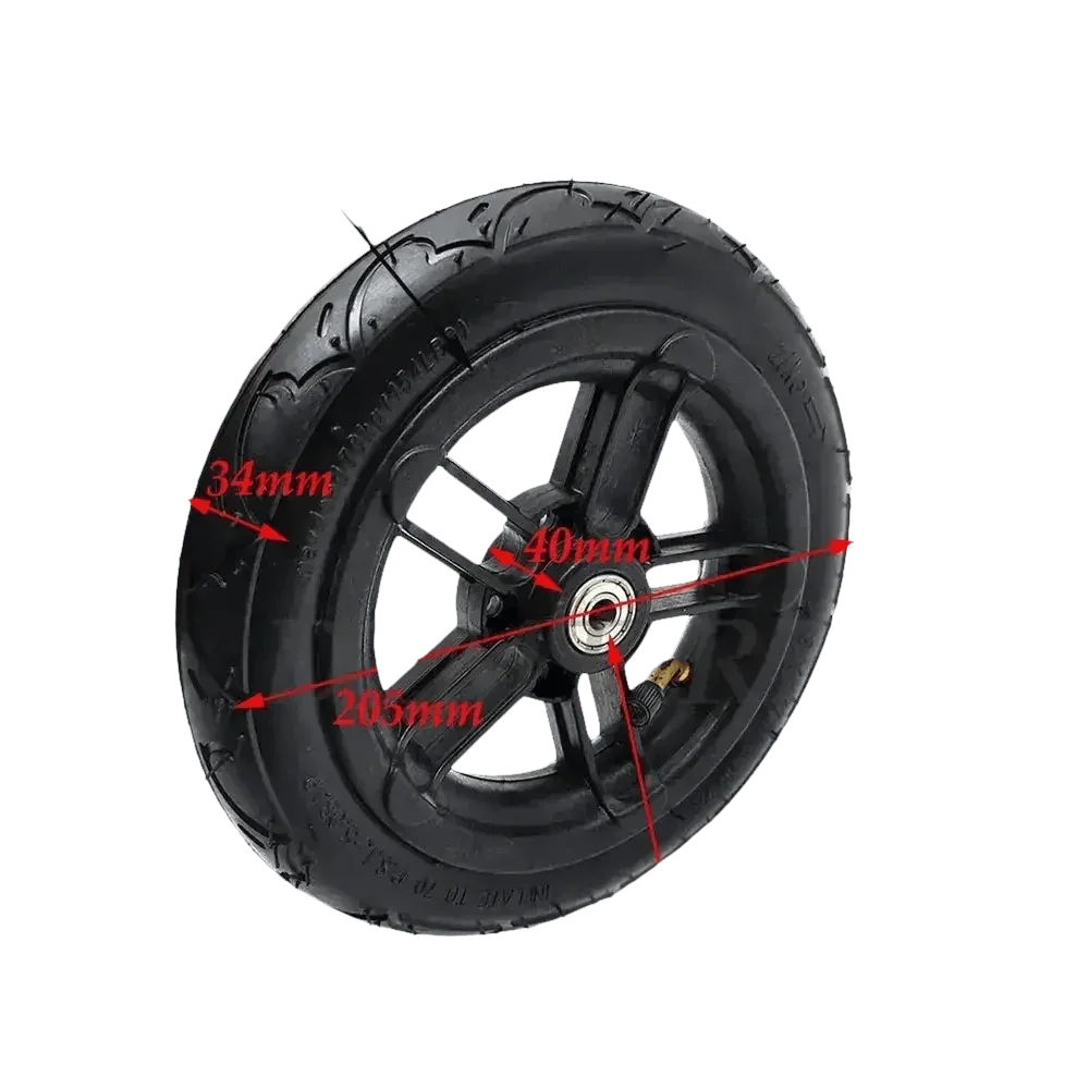 Black Wheel Pneumatic Tire for Folding Electric Scooter. Inner Outer Tire for A-bike. - GiFTiFY