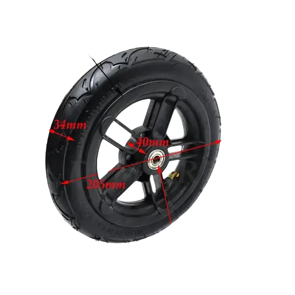 Black Wheel Pneumatic Tire for Folding Electric Scooter. Inner Outer Tire for A-bike. - GiFTiFY
