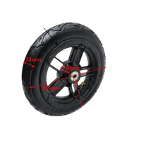 Black Wheel Pneumatic Tire for Folding Electric Scooter. Inner Outer Tire for A-bike.
