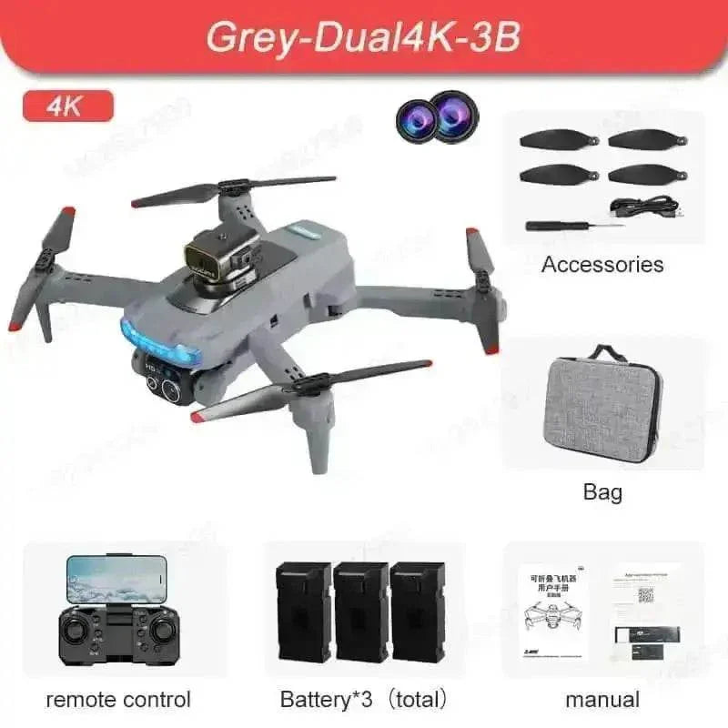 Black P15 Mini Drone Camera Obstacle Avoidance 4K Profesional Drones by Fight Drone Store