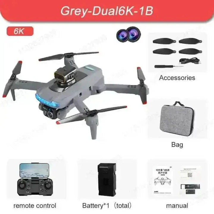 Black P15 Mini Drone Camera Obstacle Avoidance 4K Profesional - GiFTiFY