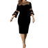 Black Mesh Plus Size Dress Elegant Fashion Collection - GiFTiFY